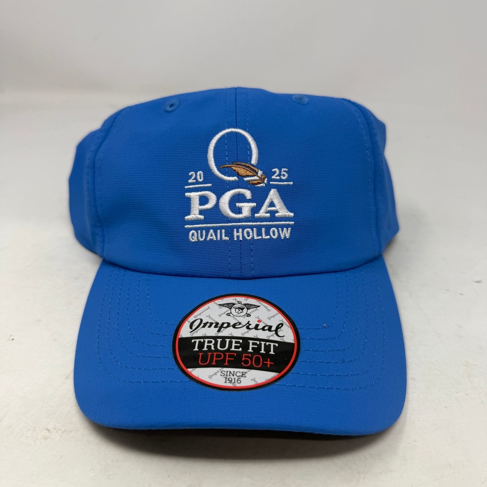 2025 PGA Quail Hollow Hat Mens OSFA True Fit Blue Golf Imperial NEW